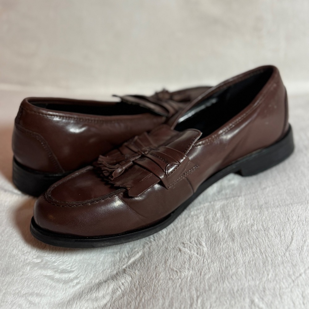 Nunn Bush Dress Flex Men's Tassel Loafers Brown Slip On Dress Shoes Size 11M